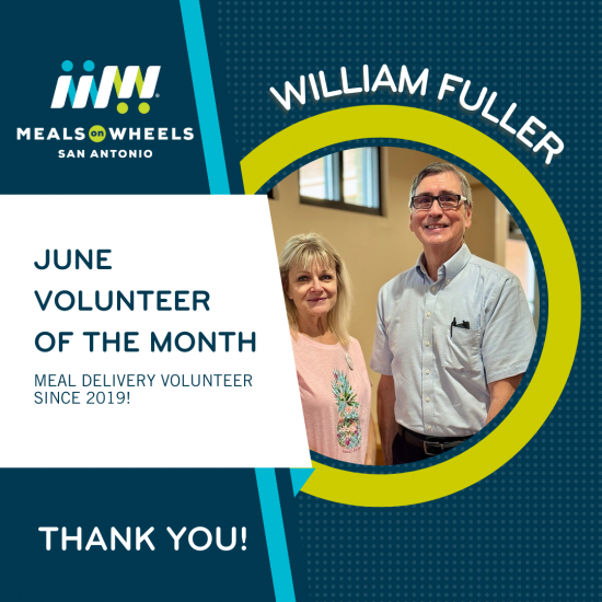 June 2024 Volunteer of the Month William Fuller with his wife